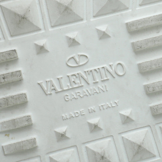 Valentino Bicolor Rockstud Open Sneaker 35