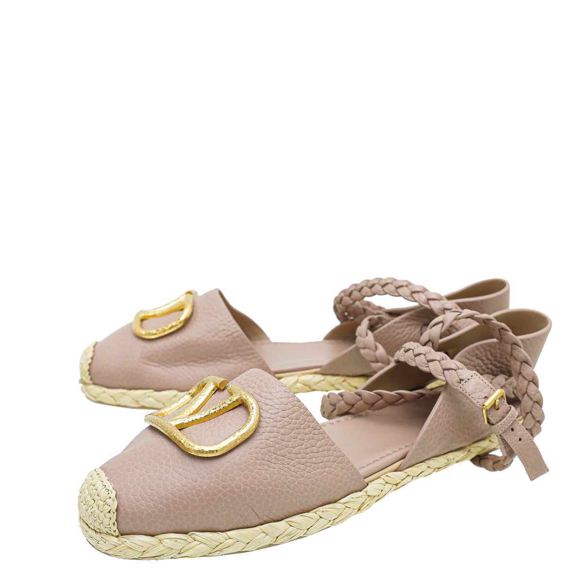 Valentino Poudre Vlogo Flat Espadrille 41-Valentino-THE CLOSET