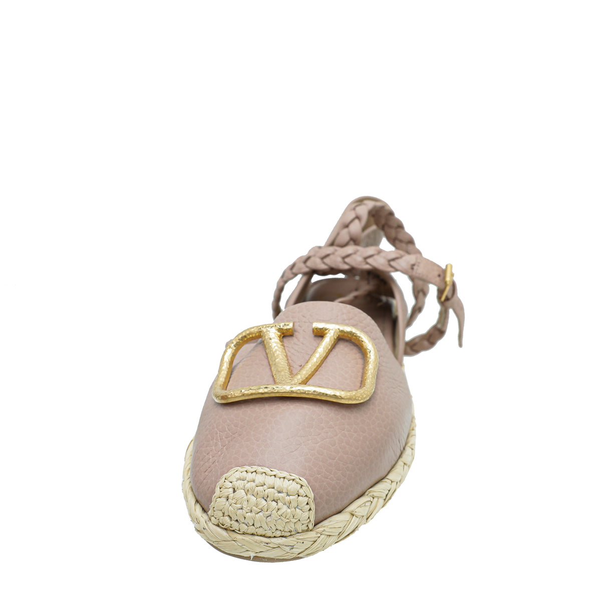 Valentino Poudre Vlogo Flat Espadrille 41-Valentino-THE CLOSET