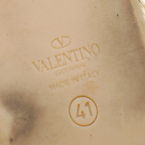 Valentino Poudre Vlogo Flat Espadrille 41