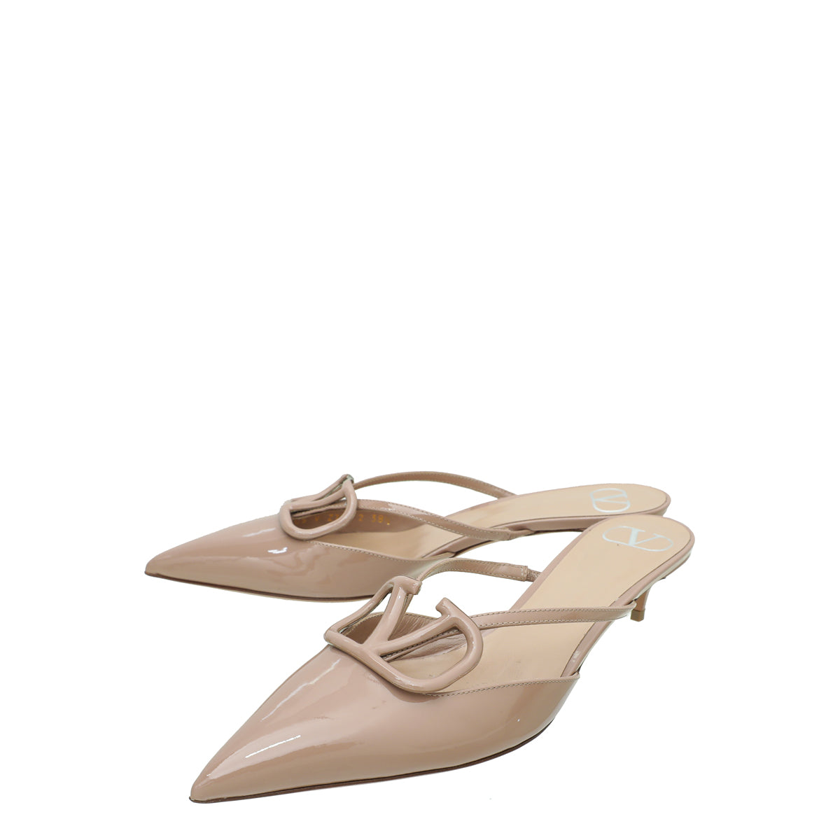 Valentino Nude VLogo 40 Mules 38.5-Valentino-THE CLOSET