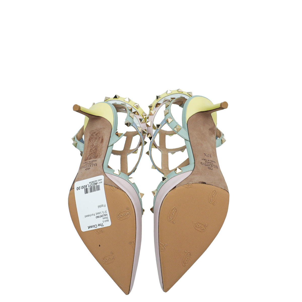 Valentino Rockstud Caged Slingback Ankle Strap 37.5