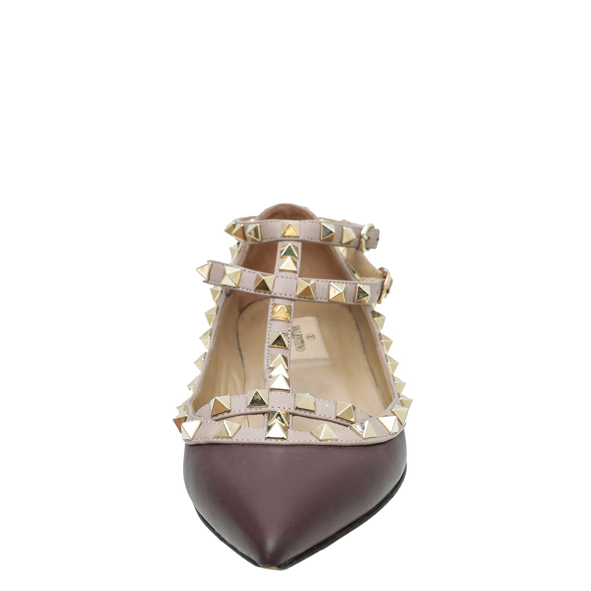 Valentino Bicolor Rockstud Caged Ballet Flats 37-Valentino-THE CLOSET