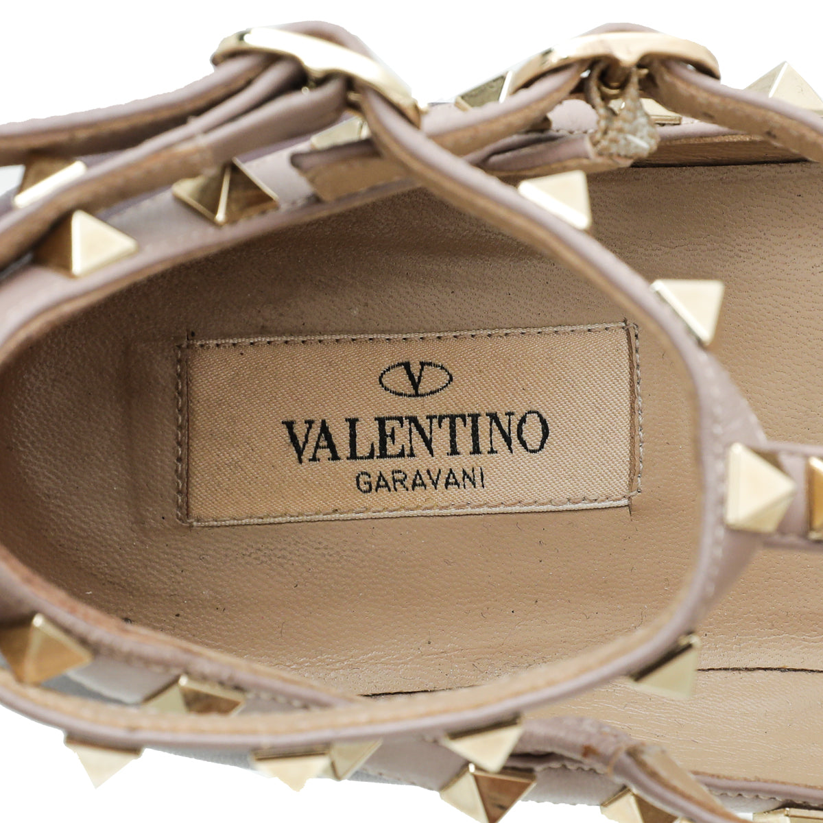 Valentino Bicolor Rockstud Caged Ballet Flats 37