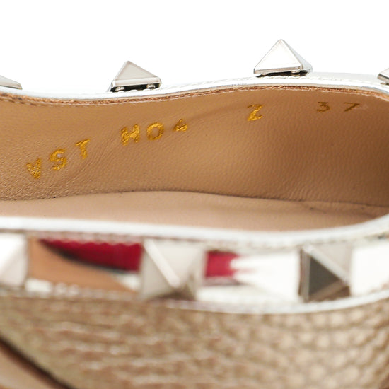 Valentino Bicolor Rockstud Half D'Orsay Slingback 37