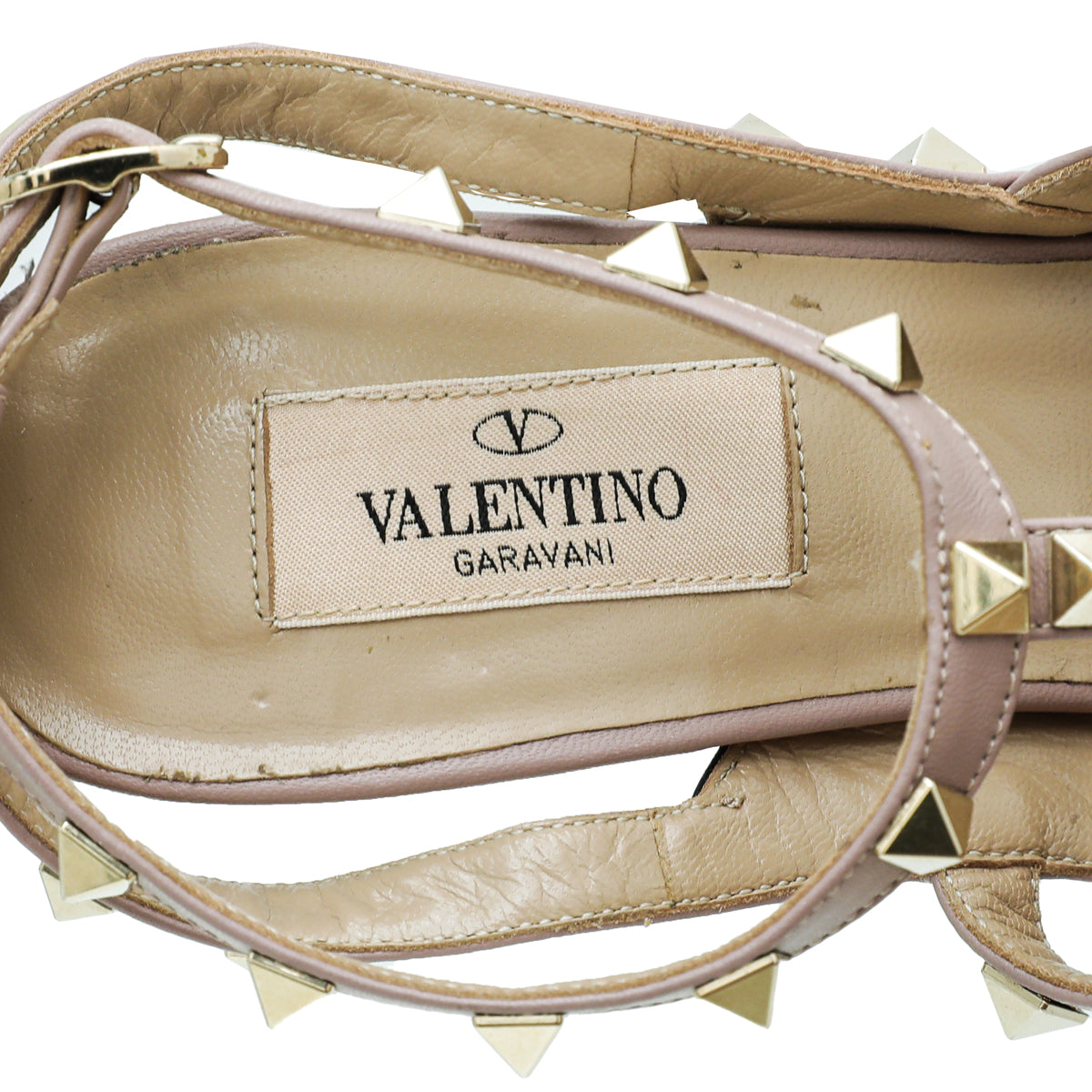 Valentino Bicolor Rockstud Caged Ankle Strap Pump 38.5