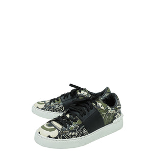 Valentino Green Multicolor Printed Rockstud Untitled Sneakers 39