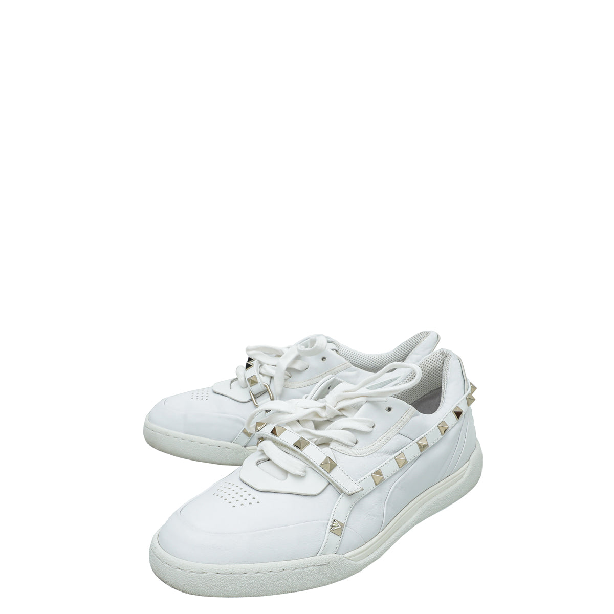 Valentino White Rockstud Armour Sneakers 39