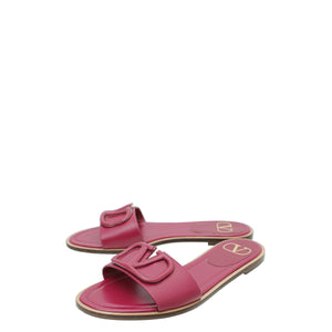 Valentino Fuchsia Vlogo Slide Flat Sandal 36.5