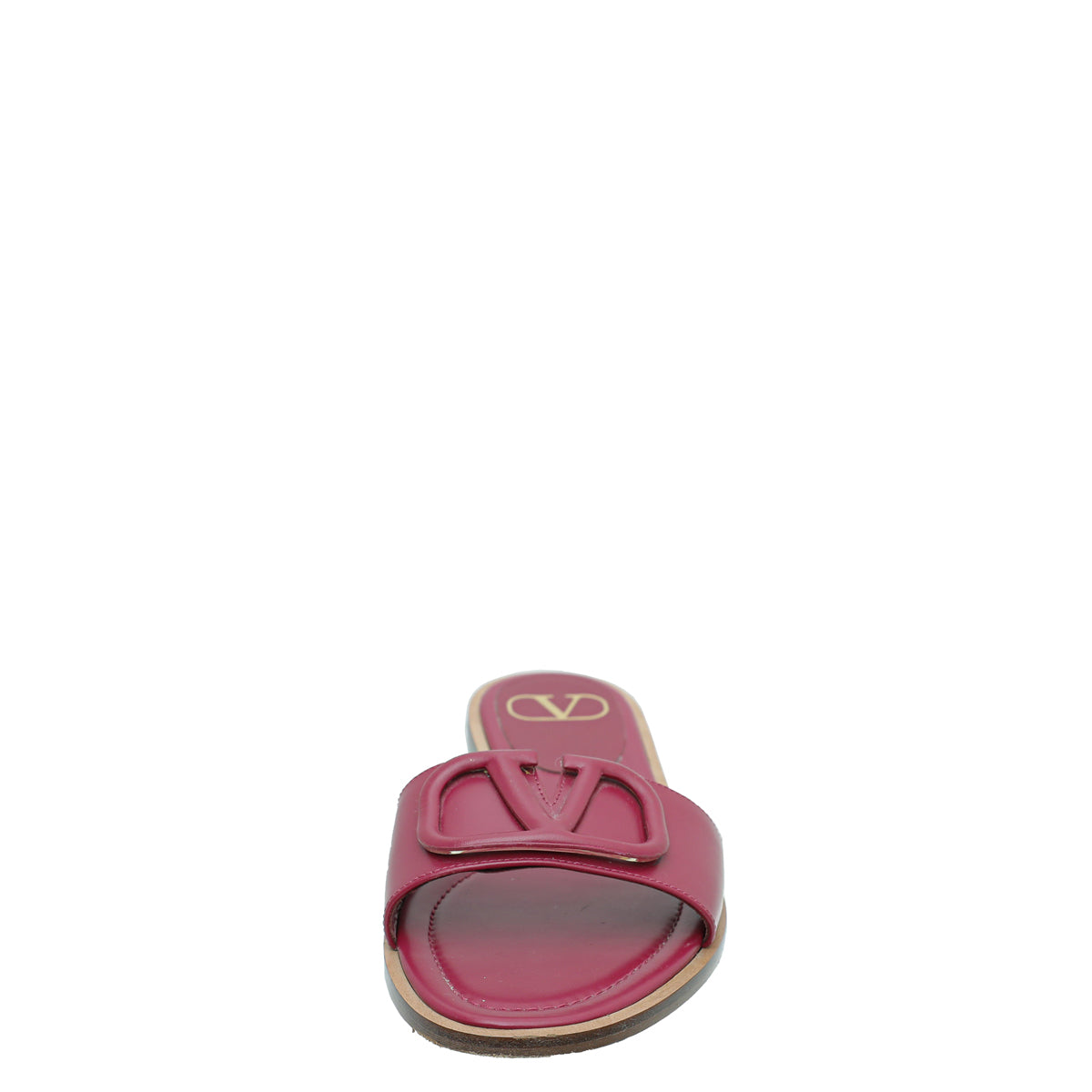 Valentino Fuchsia Vlogo Slide Flat Sandal 36.5-Valentino-THE CLOSET