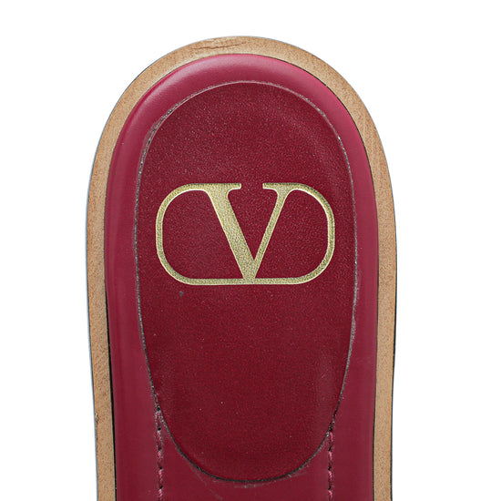 Valentino Fuchsia Vlogo Slide Flat Sandal 36.5