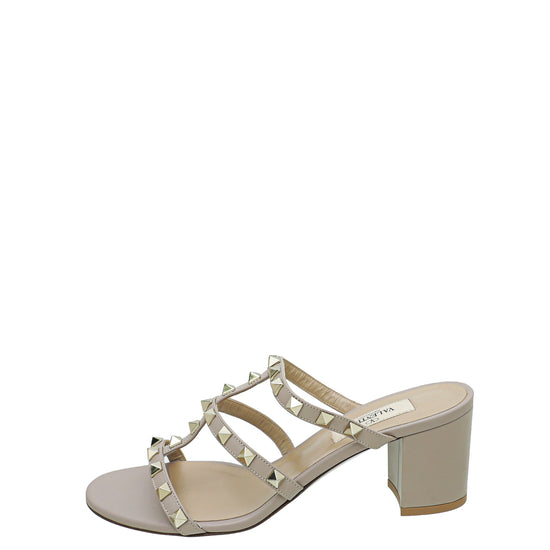 Valentino Poudre Rockstud Block Heeled Mules 37