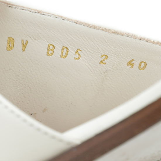 Valentino Cream VLOGO Flat Sandal 40