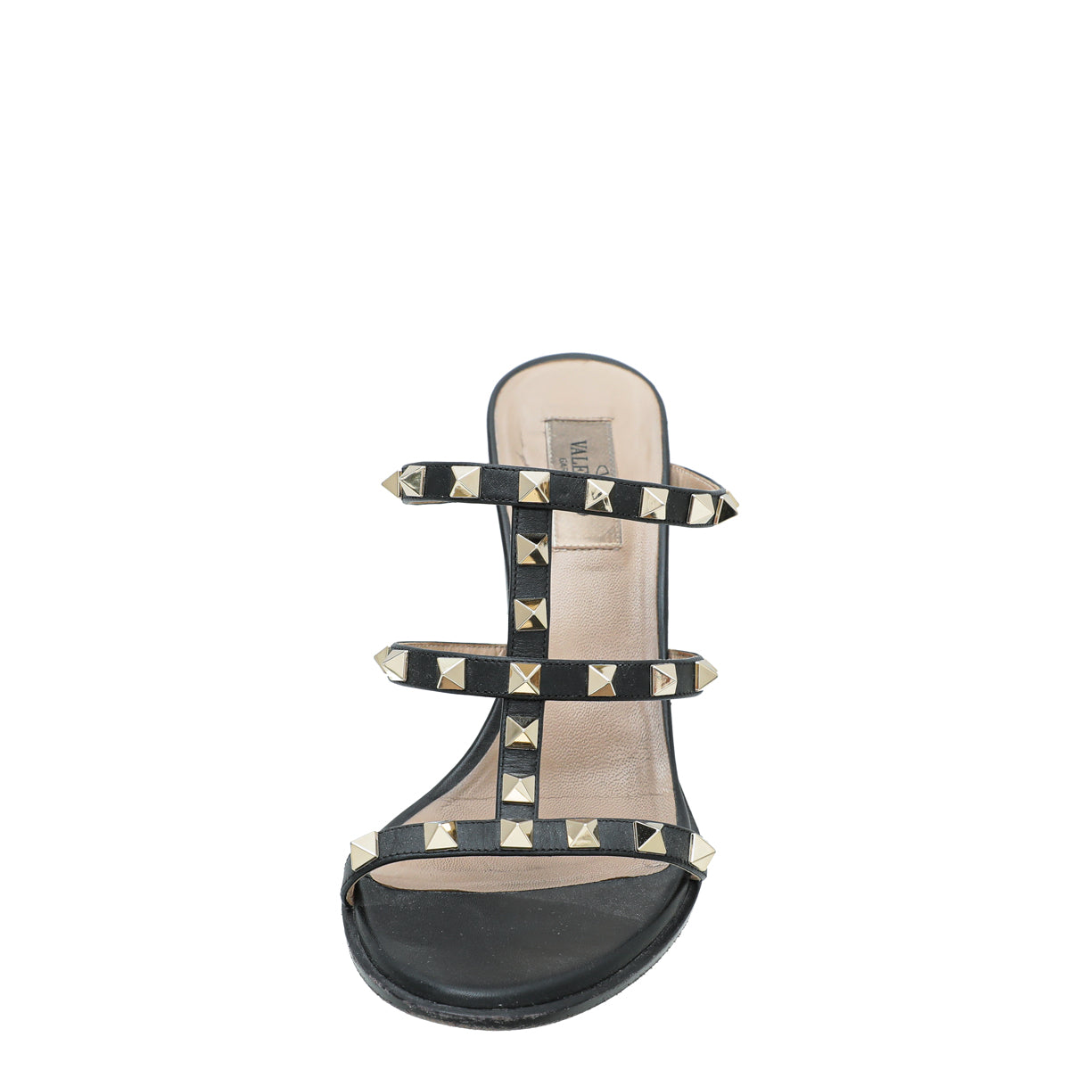 Valentino Black Rockstud Block Heeled Mules 39-Valentino-THE CLOSET