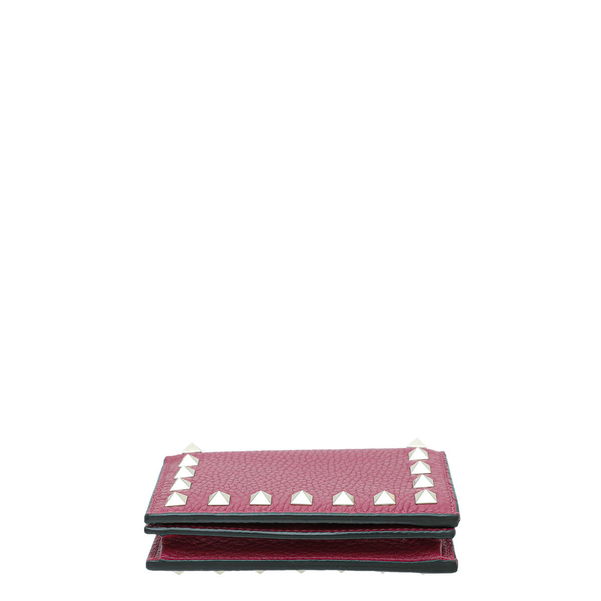 Valentino Fuchsia Rockstud Small French Wallet