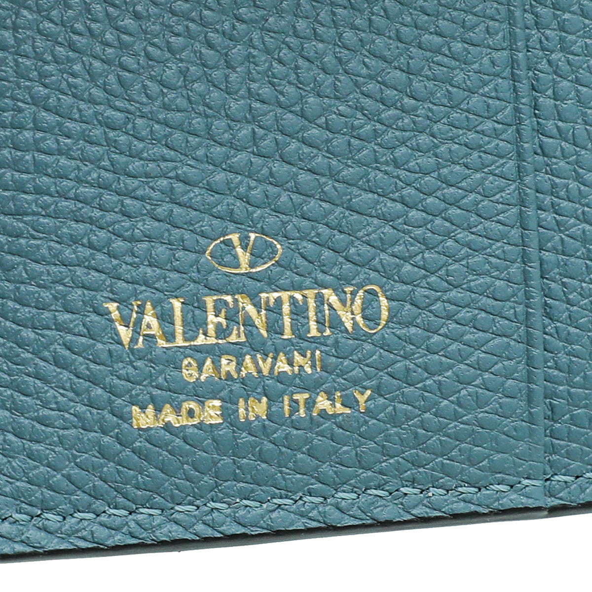 Valentino Grey Vlogo Small Compact Wallet