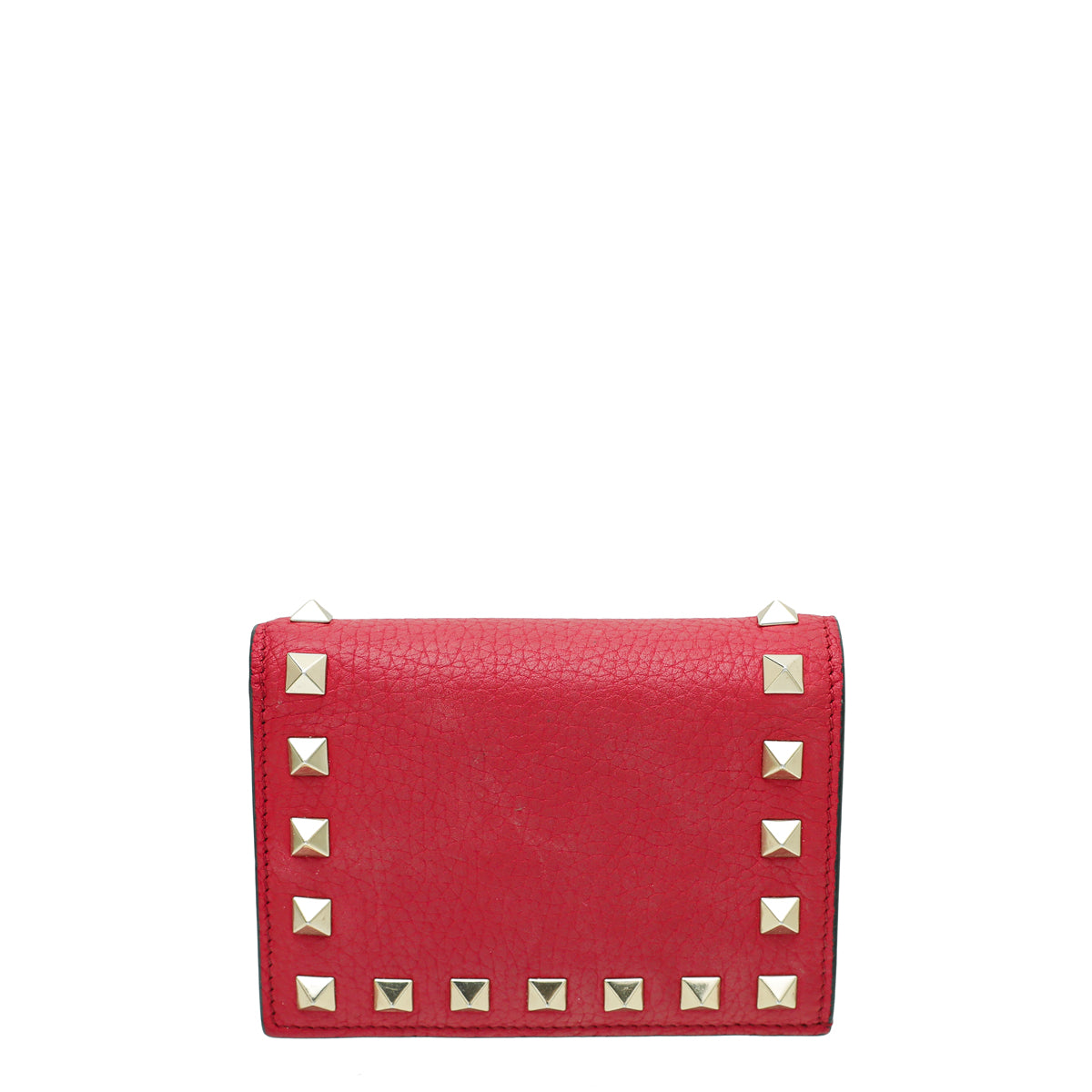 Valentino Red Rockstud Small Wallet-Valentino-THE CLOSET