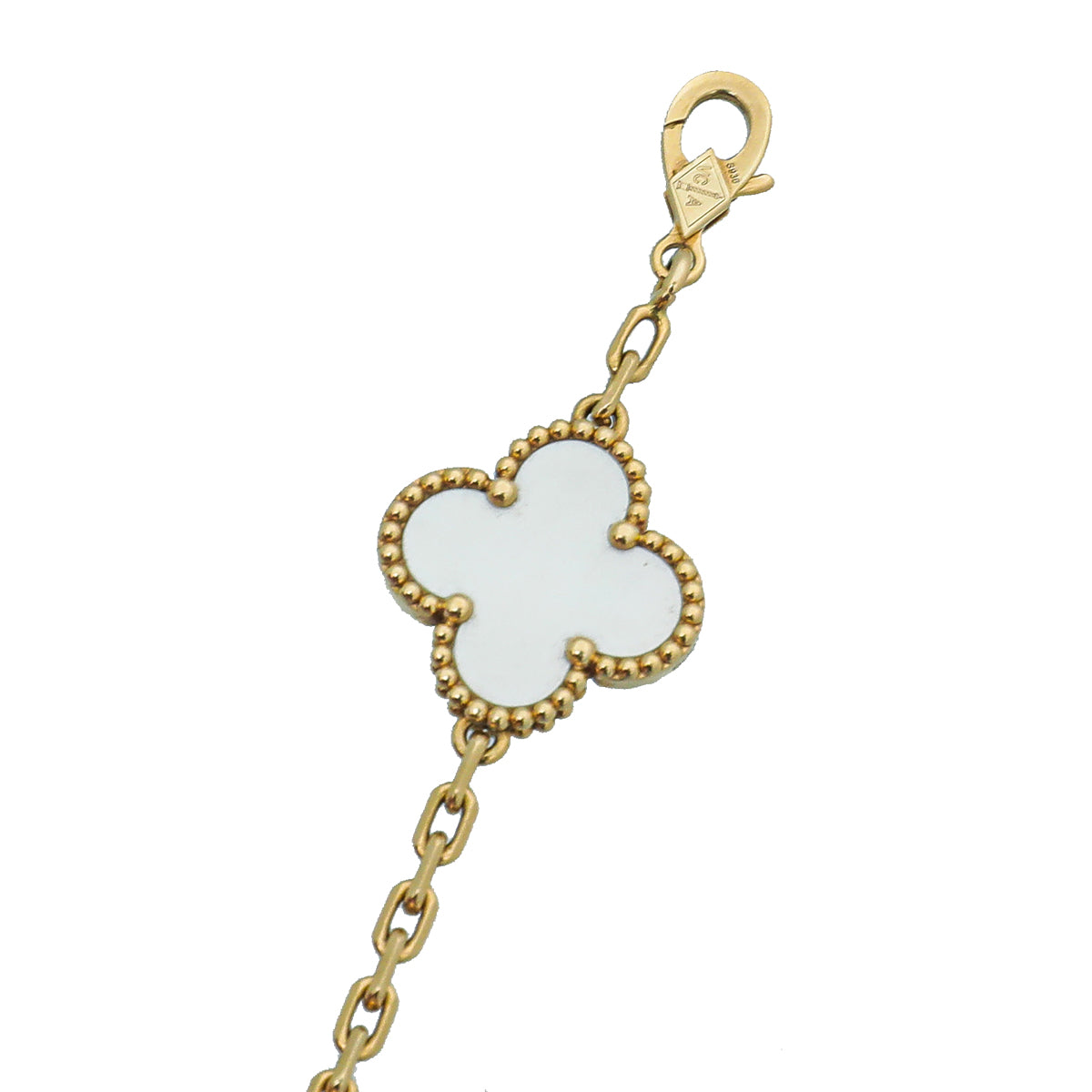 Van Cleef & Arpels 18K Yellow Gold MOP Vintage Alhambra 5 Motifs Bracelet-Van Cleef & Arpels-THE CLOSET
