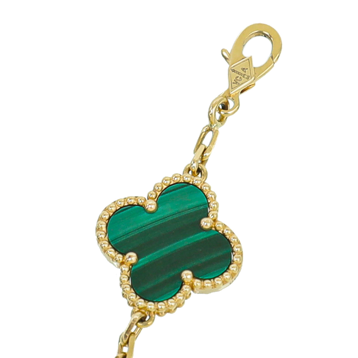 Van Cleef & Arpels 18K Yellow Gold 5 Motifs Malachite Vintage Alhambra Bracelet-Van Cleef & Arpels-THE CLOSET