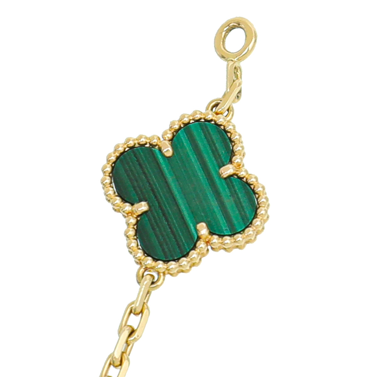 Van Cleef Arpels 18K Yellow Gold Motifs Malachite Vintage