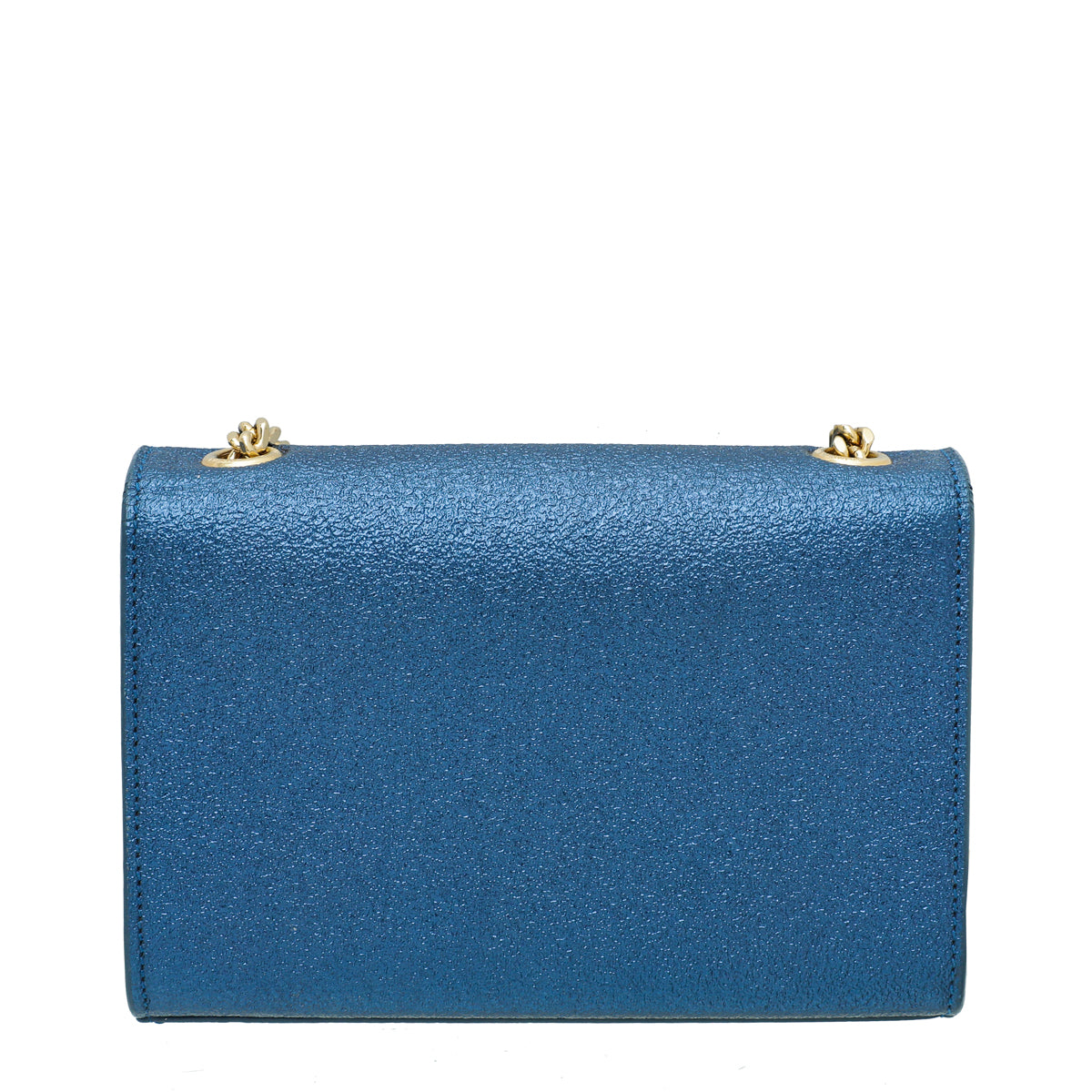 YSL Metallic Blue Monogram Kate Mini Chain Bag-YSL-THE CLOSET