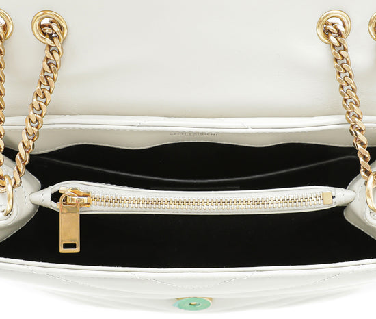 YSL Blanc Vintage Loulou Small Flap Bag