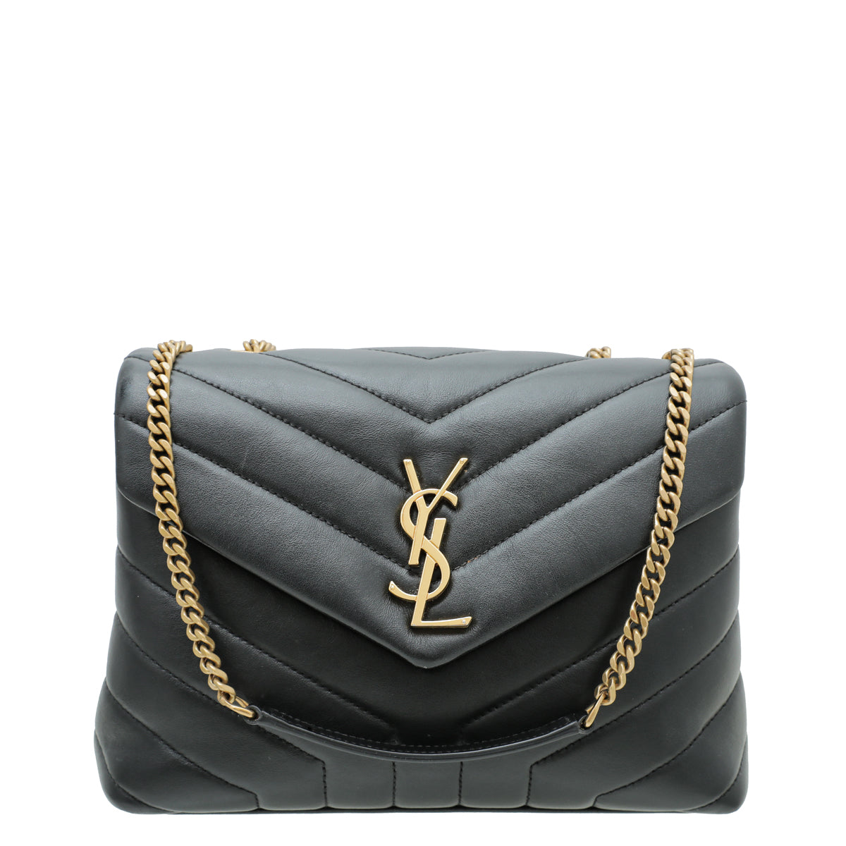 YSL Black Loulou Small Flap Bag