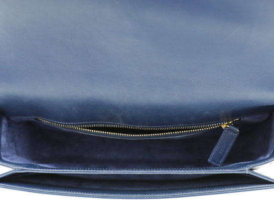 YSL Blue Monogram Universite Medium Bag