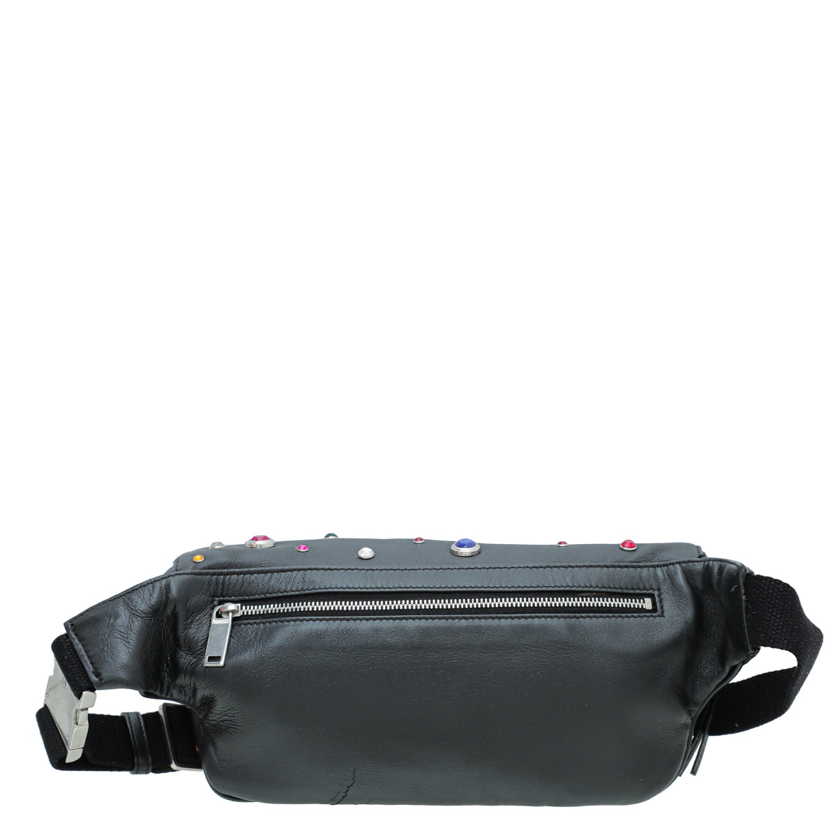 YSL Black Monogram Crystal Embellished Belt Bag-YSL-THE CLOSET