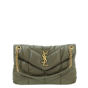 ysl khaki loulou buffer bag stair small bage