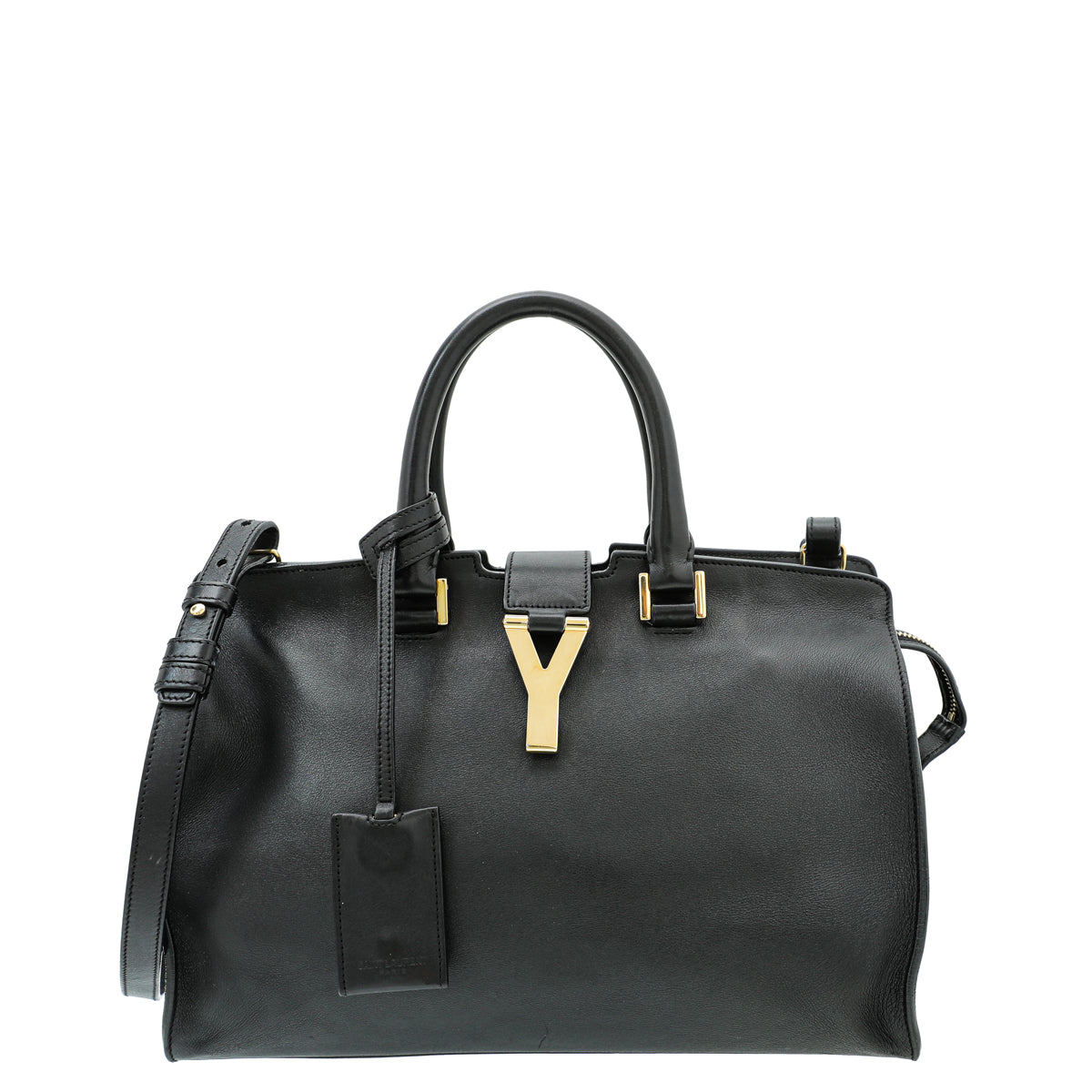 YSL Black Classic Y Cabas Small Tote Bag-YSL-THE CLOSET
