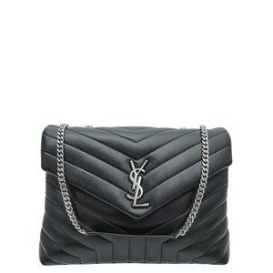 ysl black loulou حقيبة سلسلة رفرف متوسطة