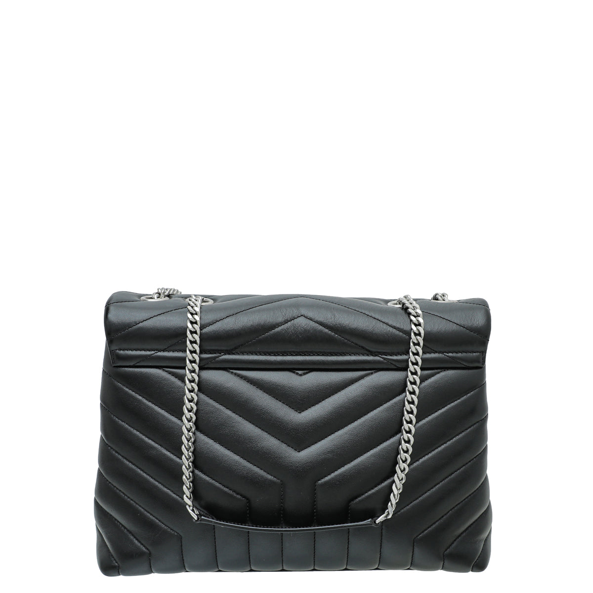 YSL Black Loulou Medium Flap Chain Bag-YSL-THE CLOSET