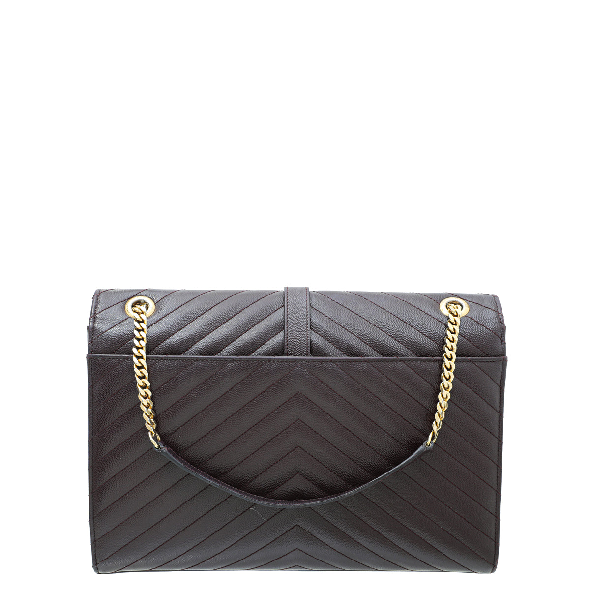 YSL Burgundy Monogram Satchel Large Bag-YSL-THE CLOSET