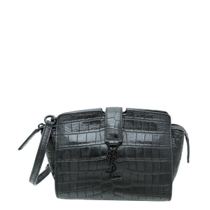 ysl black monogram croco حقيبة كاباس لعبة