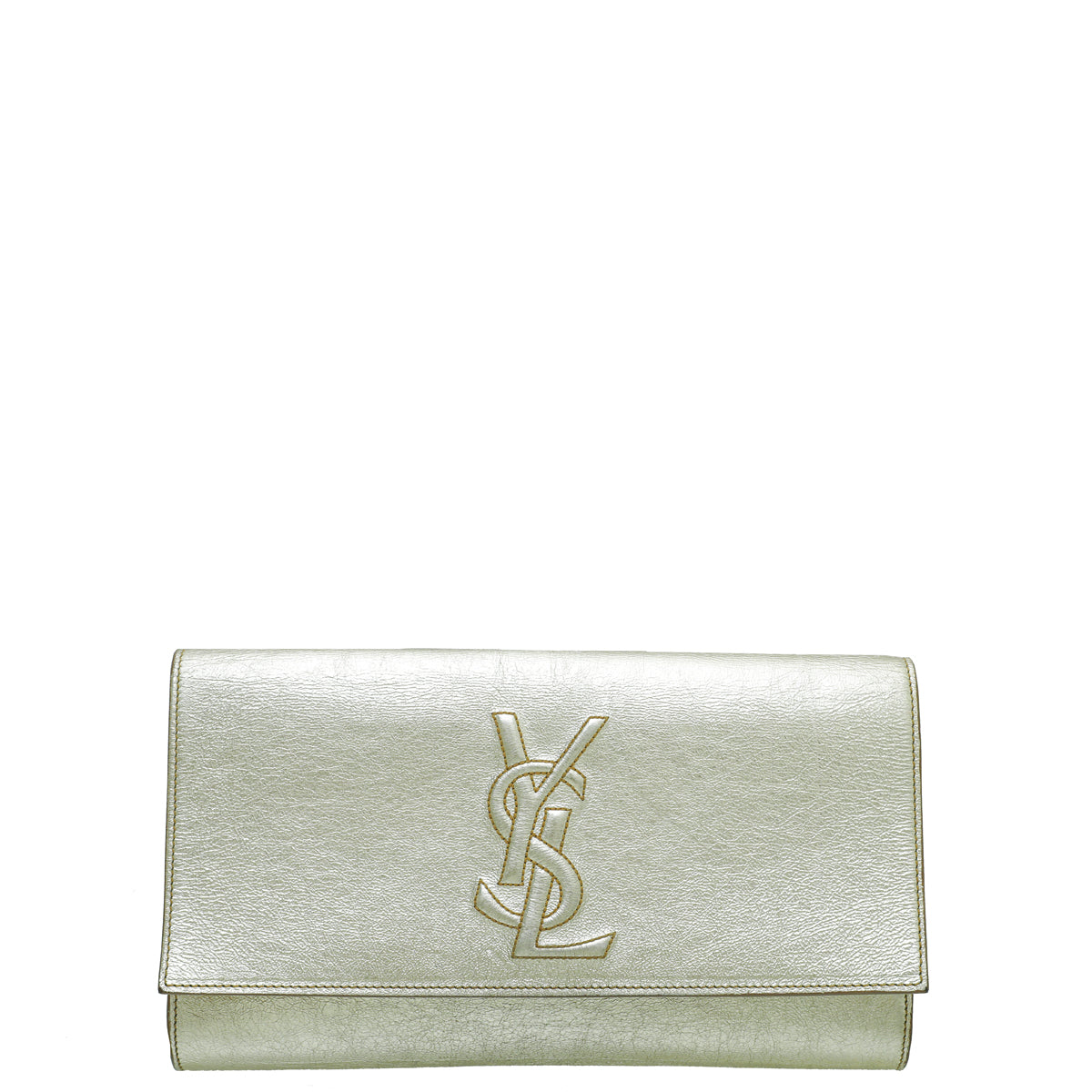 YSL Metallic Gold Belle De Jour Clutch-YSL-THE CLOSET