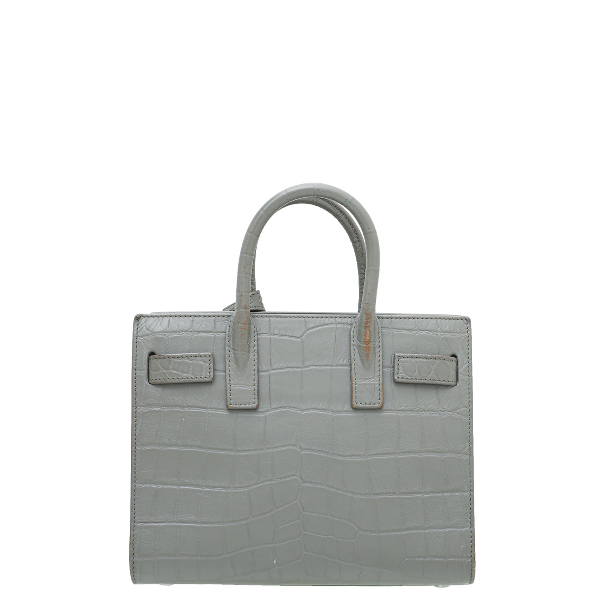 YSL Grey Croc Embossed Sac De Jour Nano Bag-YSL-THE CLOSET