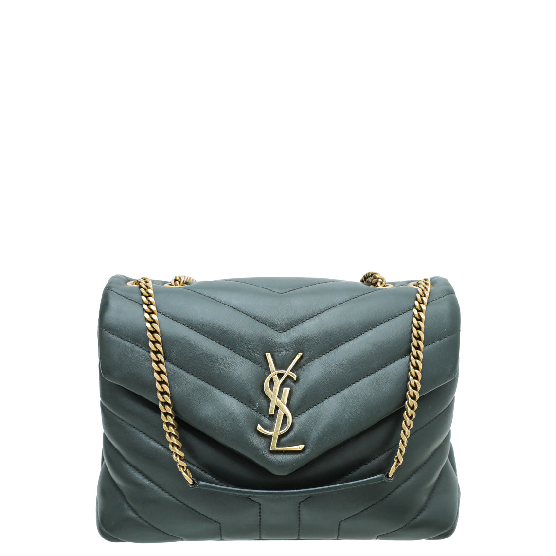 YSL Forest Green Loulou Small Bag-YSL-THE CLOSET