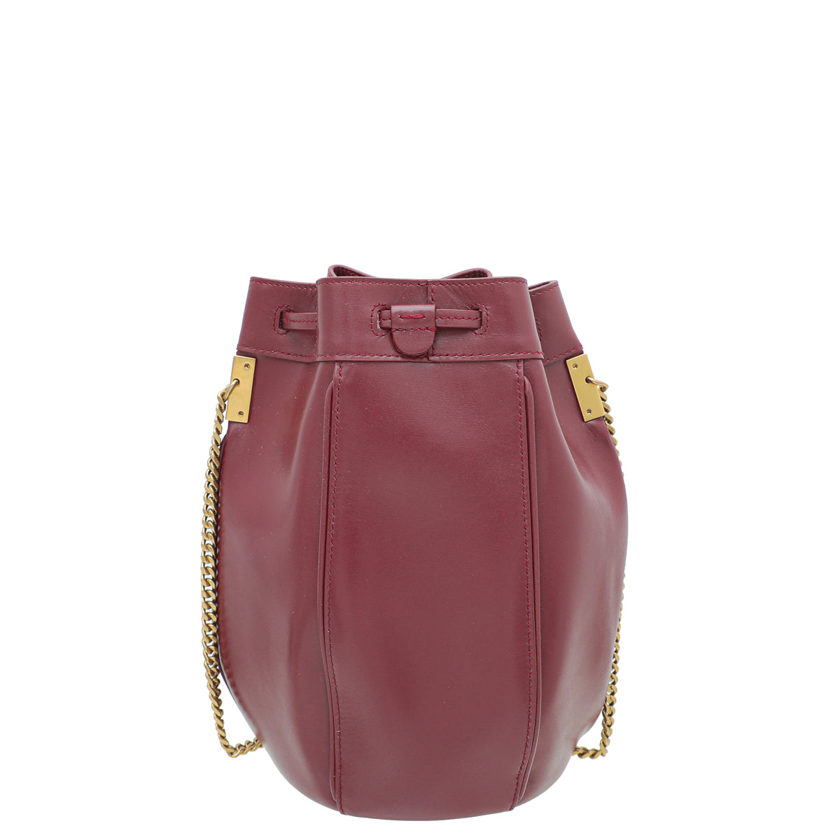 YSL Pale Burgundy Talitha Small Bucket Bag-YSL-THE CLOSET