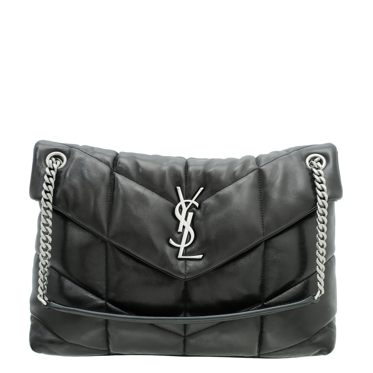 YSL Black Monogram Puffer Flap Medium Bag-YSL-THE CLOSET