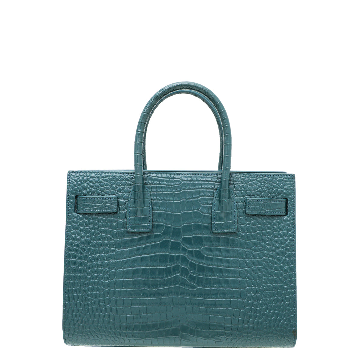 YSL Teal Croc Sac De Jour Baby Bag-YSL-THE CLOSET