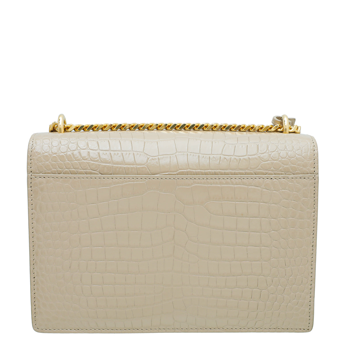 YSL Nude Croc Embossed Sunset Medium Bag-YSL-THE CLOSET