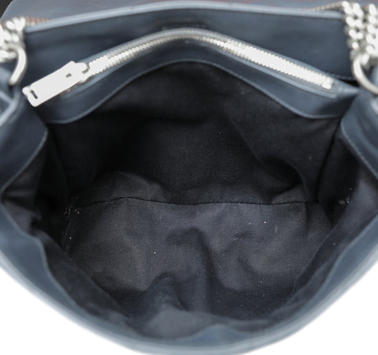 YSL Dark Grey Loulou Medium Flap Bag