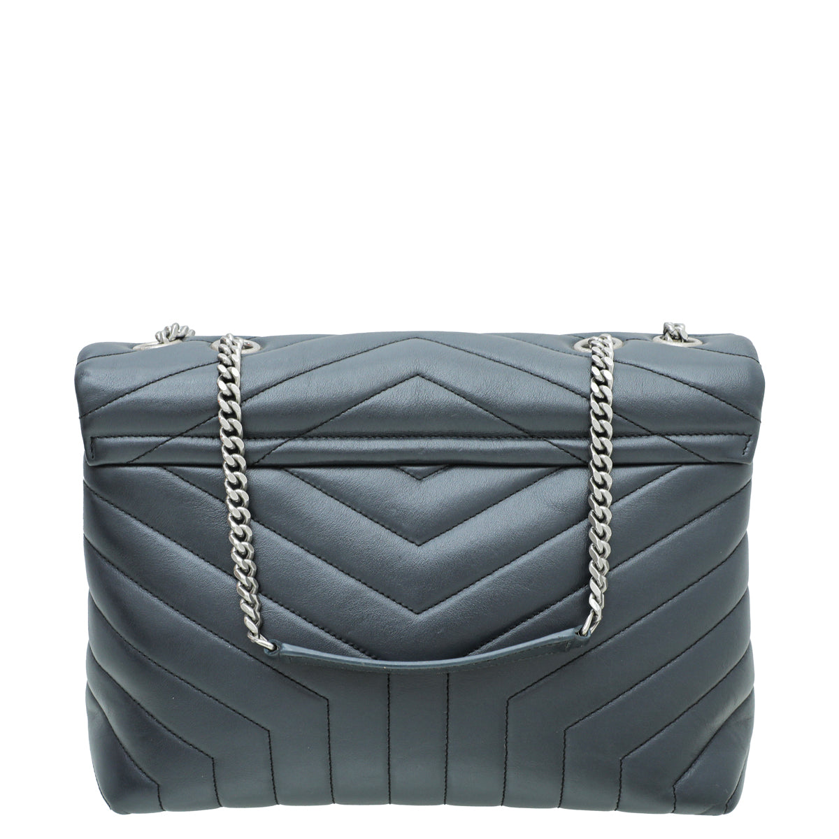 YSL Dark Grey Loulou Medium Flap Bag-YSL-THE CLOSET