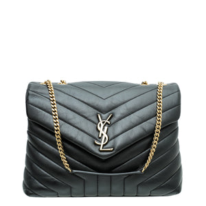 ysl black loulou حقيبة سلسلة رفرف متوسطة