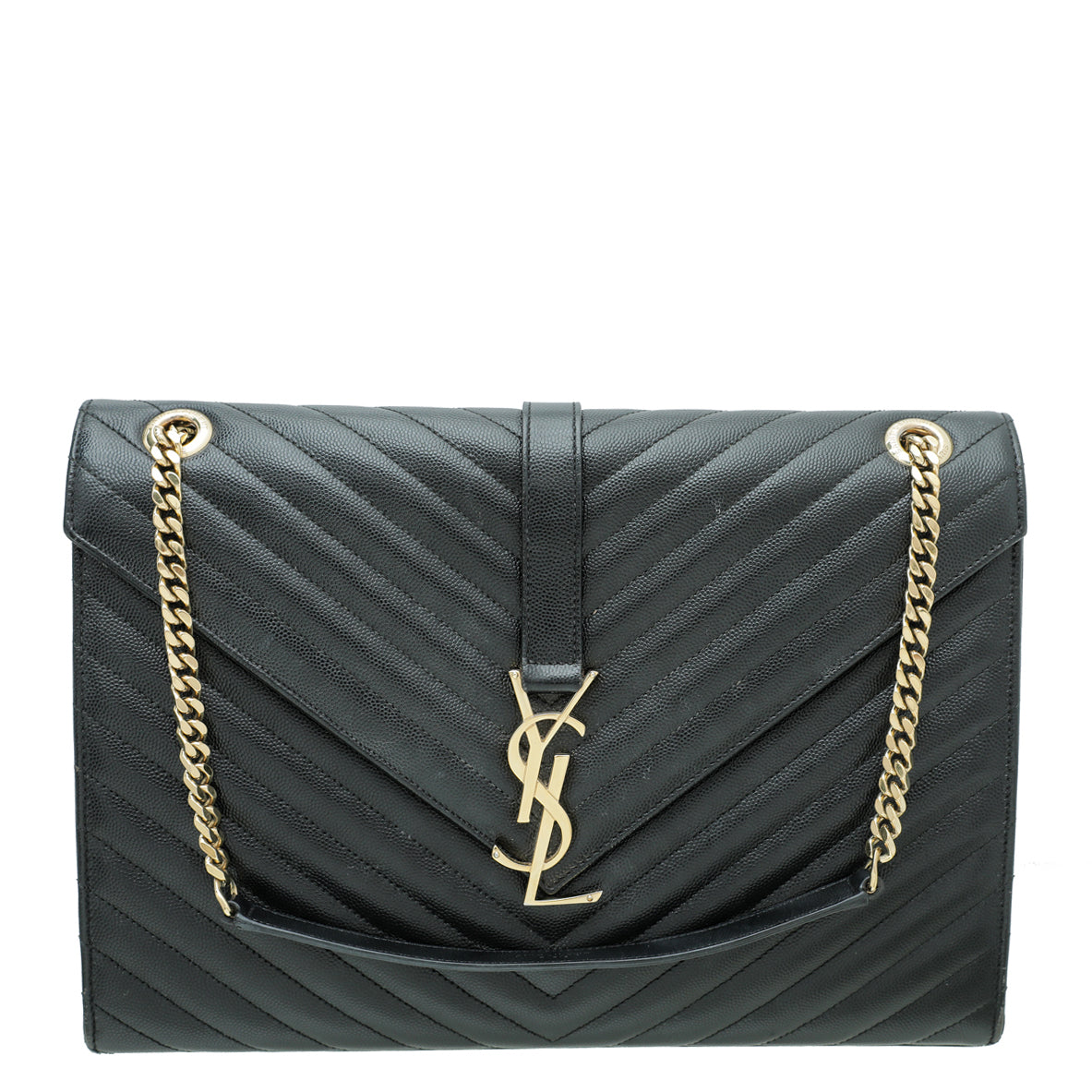 YSL Black Monogram Satchel Large Bag