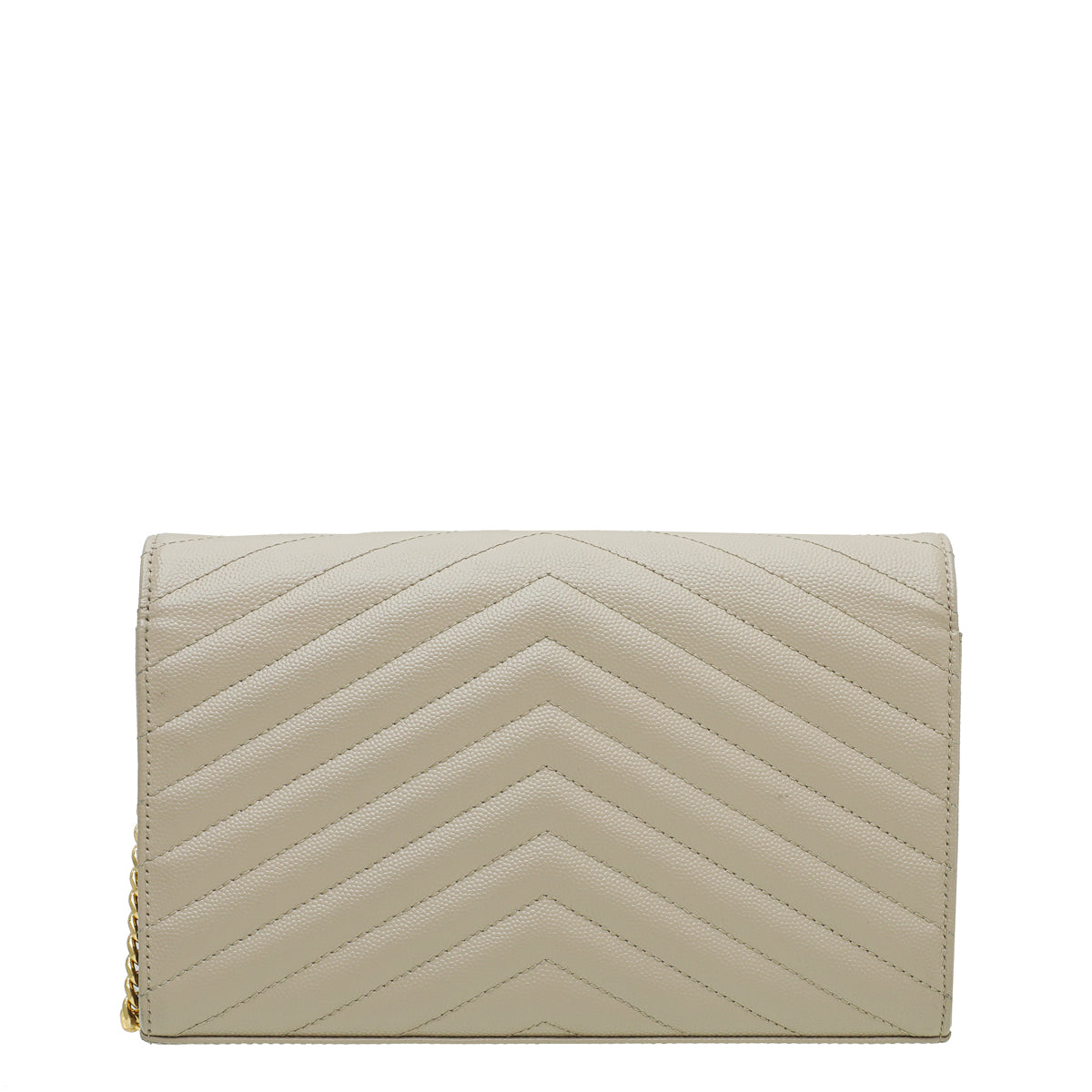 YSL Beige Monogram Cassandre Chain Wallet-YSL-THE CLOSET