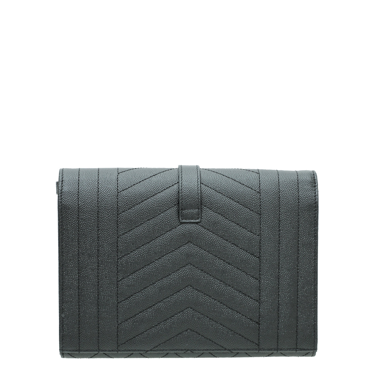 YSL Black Monogram Envelope Flap Mix Quilted Pouch-YSL-THE CLOSET