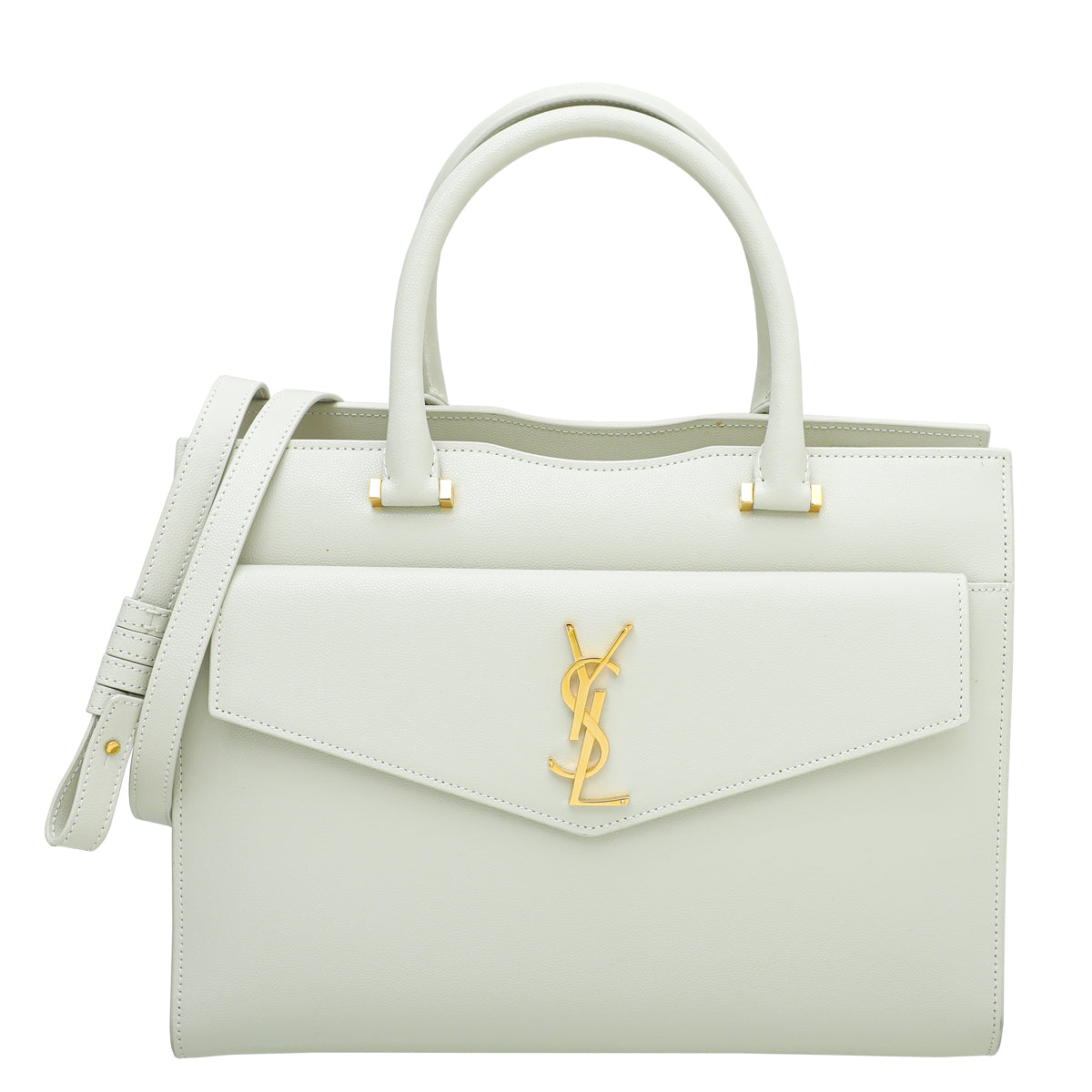 YSL Vintage Blanc Uptown Medium Tote Large Bag-YSL-THE CLOSET