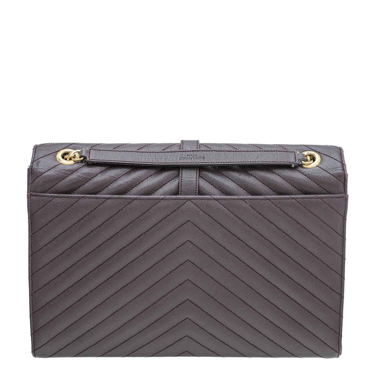 YSL Burgundy Monogram Flap Large Satchel Bag-YSL-THE CLOSET